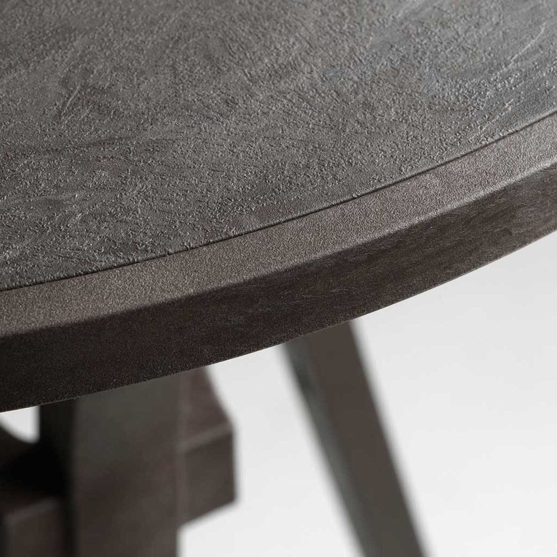 Table extérieure ronde écologique coloris marron - Combo