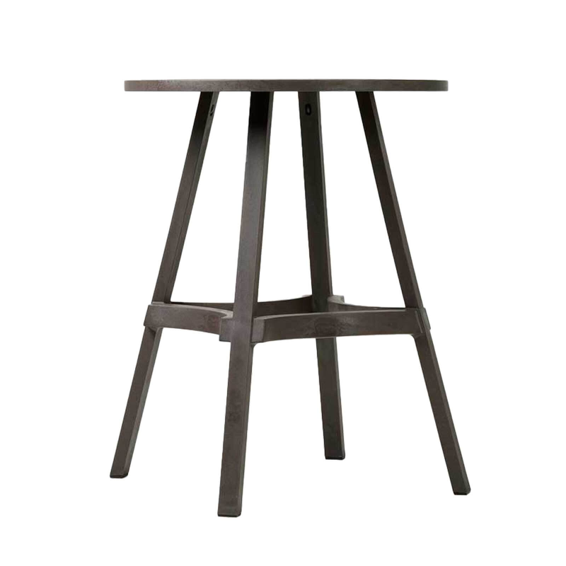 Table extérieure ronde écologique coloris marron - Combo