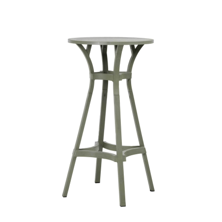Table de jardin hauteur bar ronde écologique - Combo