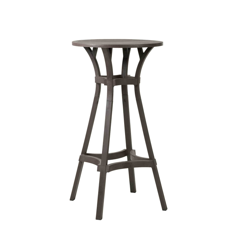 Table de jardin ronde écologique marron - Combo