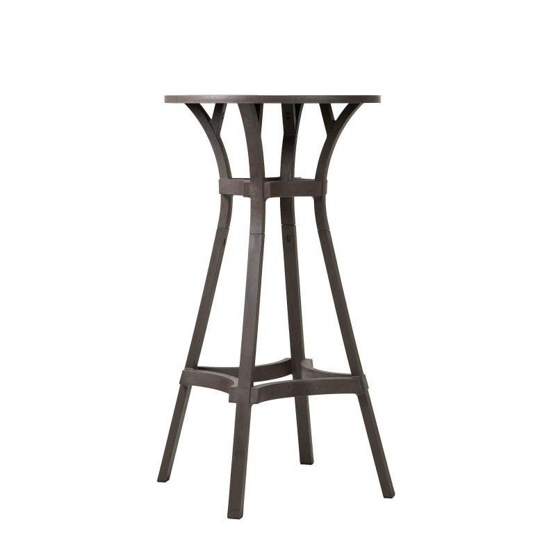 Table de jardin ronde écologique marron - Combo