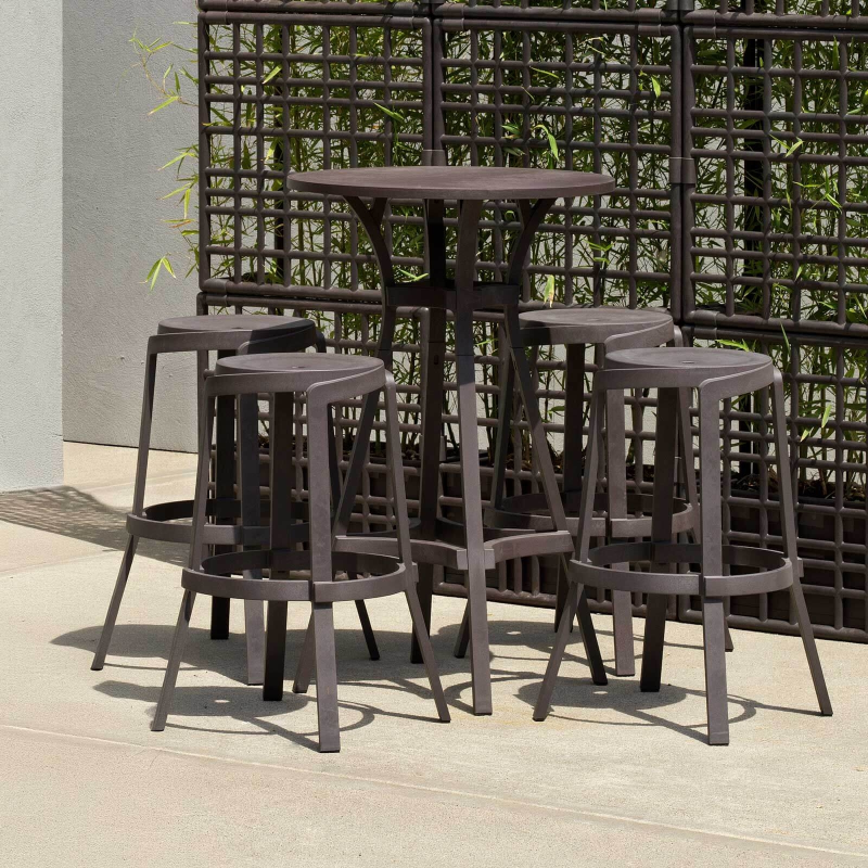 Tabouret de bar de jardin recyclé empilable - Stack Maxi