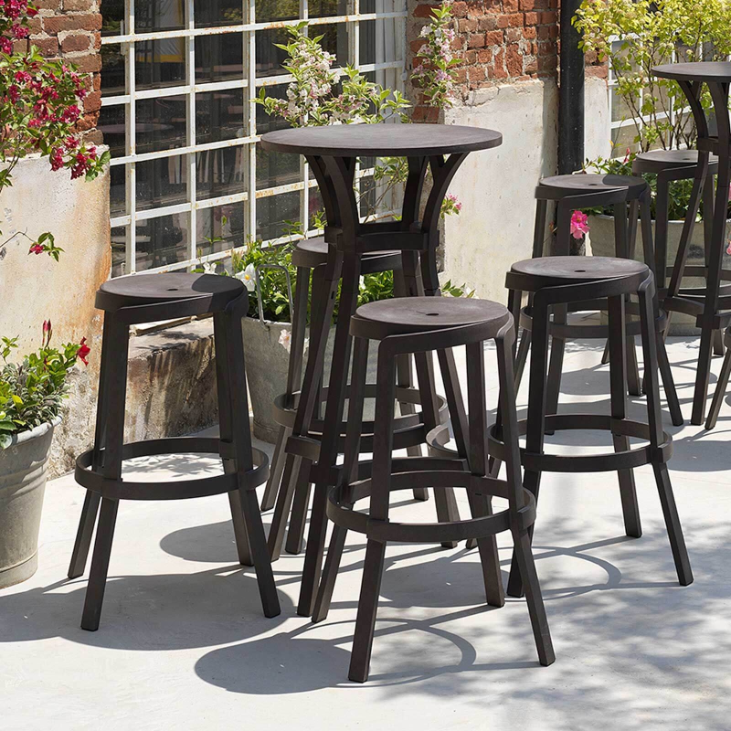 Tabouret de jardin recyclé empilable pour table de bar - Stack Maxi