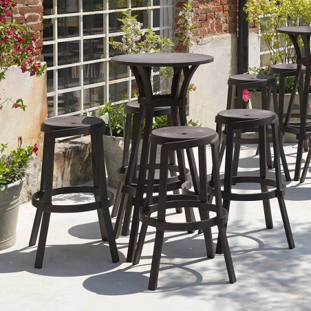 Tabouret de jardin recyclé empilable pour table de bar - Stack Maxi