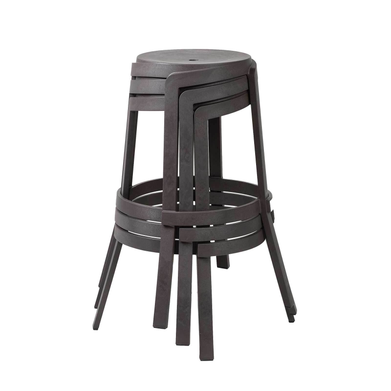 Tabouret bar de jardin recyclé empilable - Stack Maxi