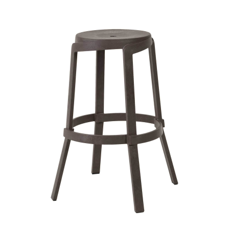 Tabouret de bar écologique et empilable couleur marron - Stack Maxi