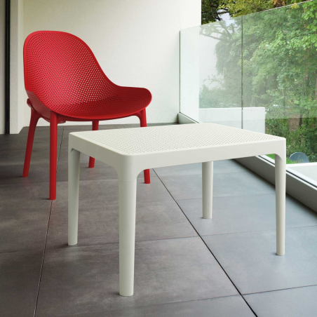 Table basse de jardin rectangulaire en résine - Sky Side