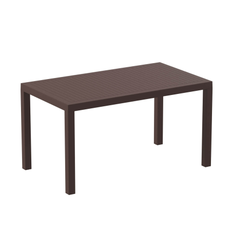 Table de terrasse rectangulaire marron foncé - Ares