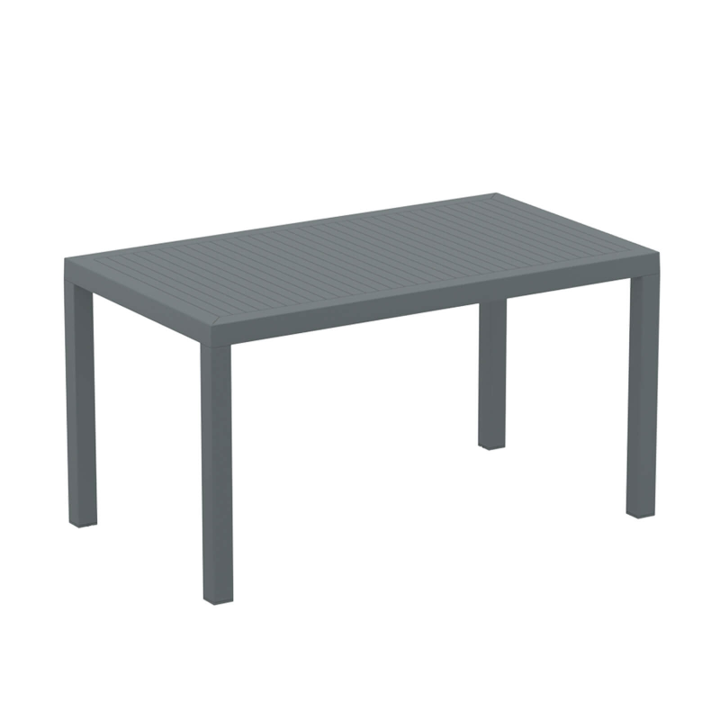 Table de terrasse rectangulaire gris foncé - Ares