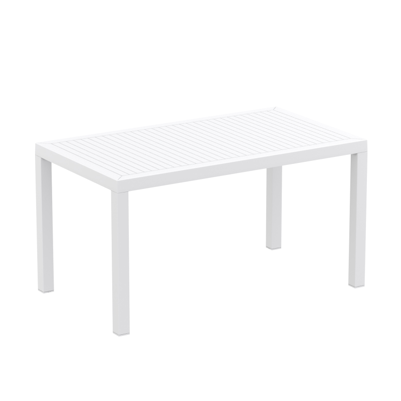 Table de terrasse rectangulaire coloris blanc - Ares
