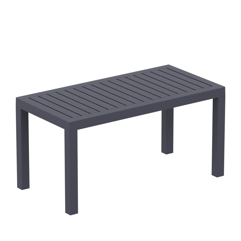 Table basse de jardin rectangulaire en plastique
