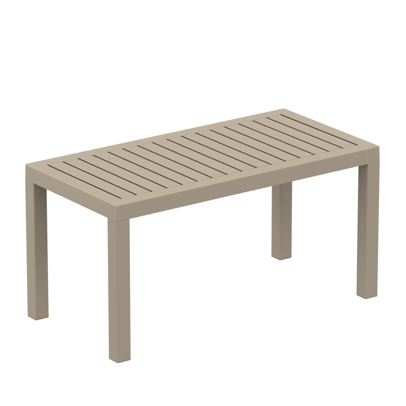 Table basse de jardin rectangulaire en plastique