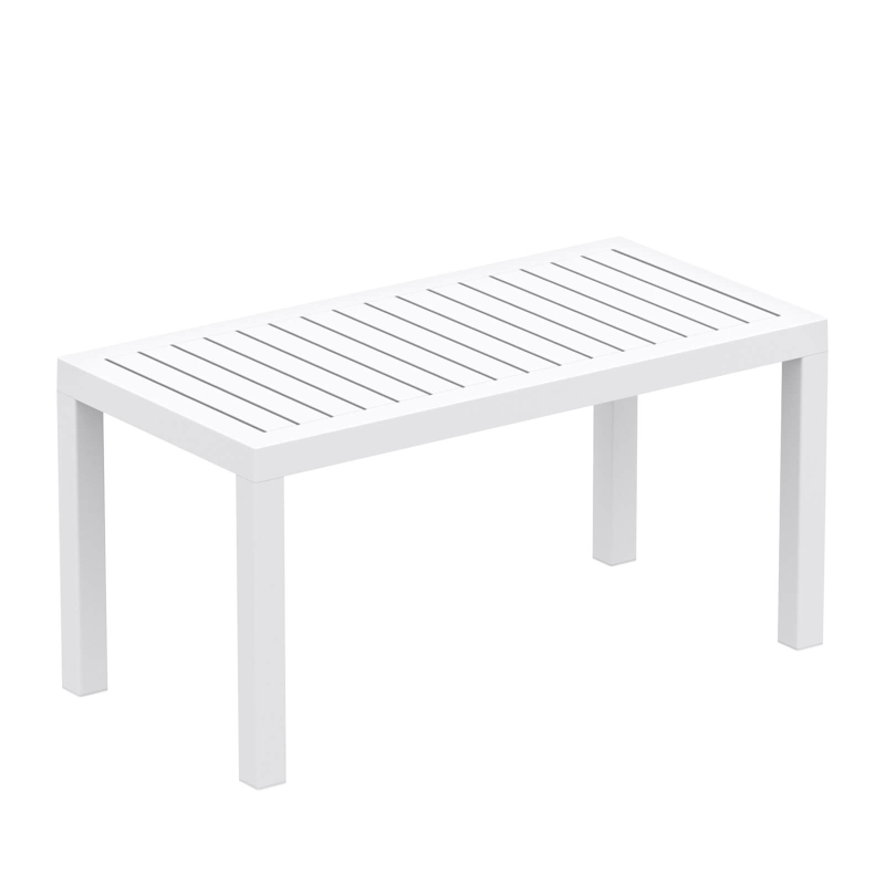 Table basse de jardin rectangulaire en plastique