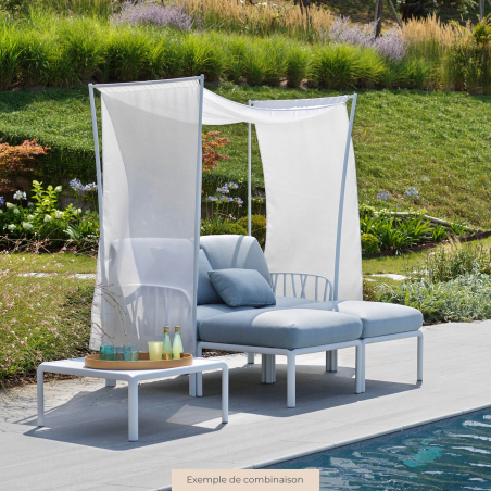 Canapé de jardin avec voile d'ombrage fabriqué en Italie - Komodo ombra 2