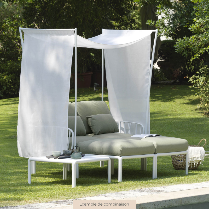Canapé de jardin avec voile d'ombrage fabriqué en Italie - Komodo ombra 2