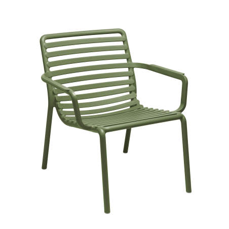 Fauteuil de jardin bas relax design italien coloris vert agave - Doga