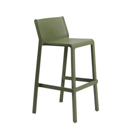 Tabouret de bar de jardin empilable en polypropylène - Trill 