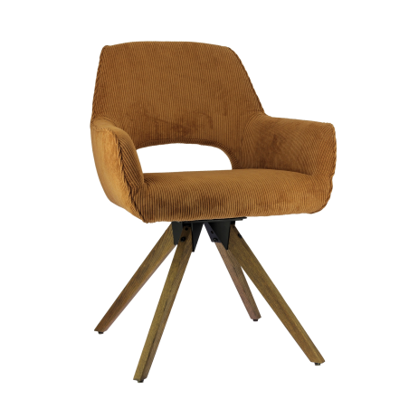 Fauteuil cocooning en tissu gris avec pieds bois massif naturel - Marius