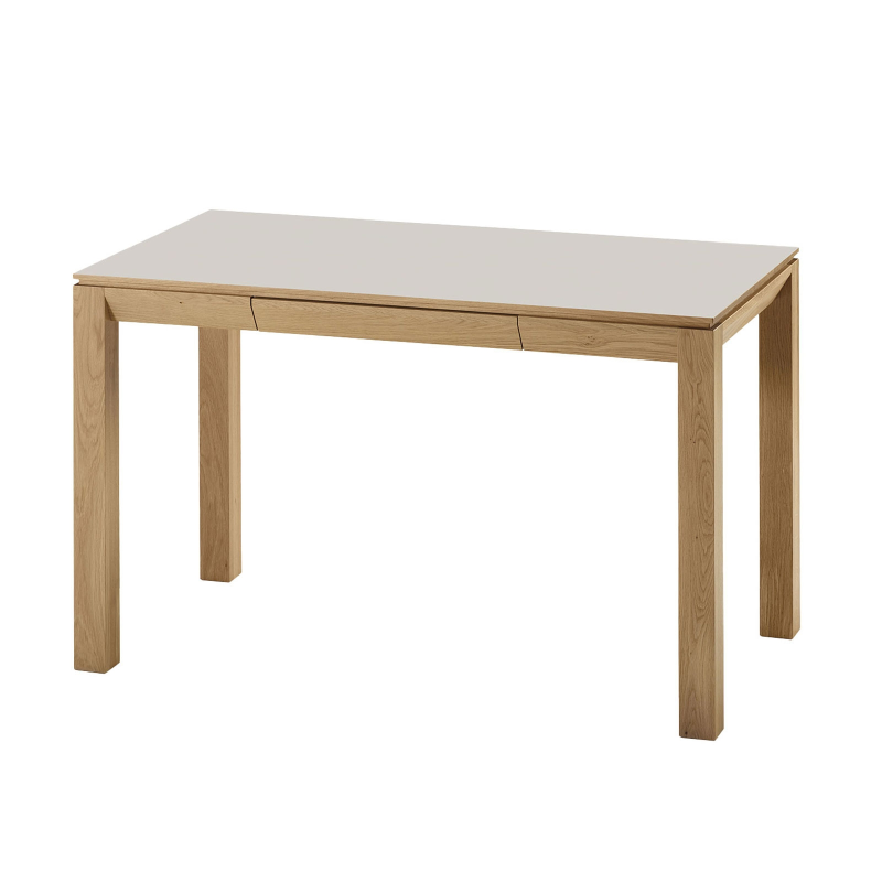 Bureau avec tiroirs en bois et céramique