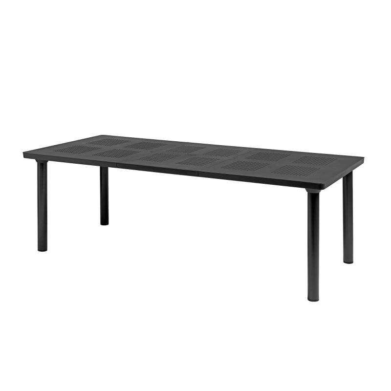 Table de jardin extensible anthracite en polypropylène et aluminium - Libeccio