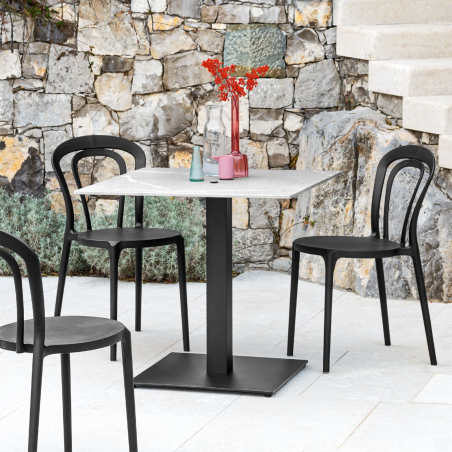 chaise de terrasse en polypropylène noir - Caffè
