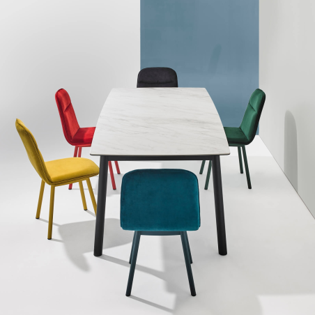 Table en céramique avec allonges et métal - Köln Moblibérica