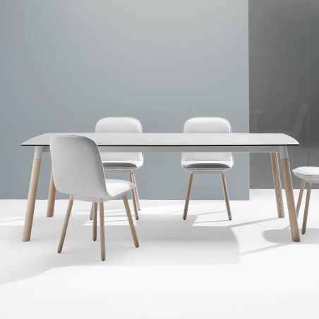 Table céramique avec pieds bois - Köln Mobliberica