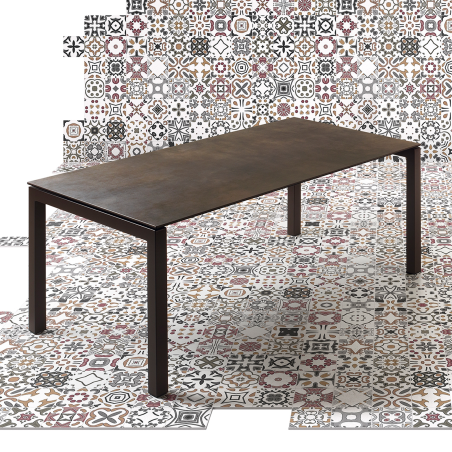 Table mobliberica en céramique pour salle à manger en céramique - Julia