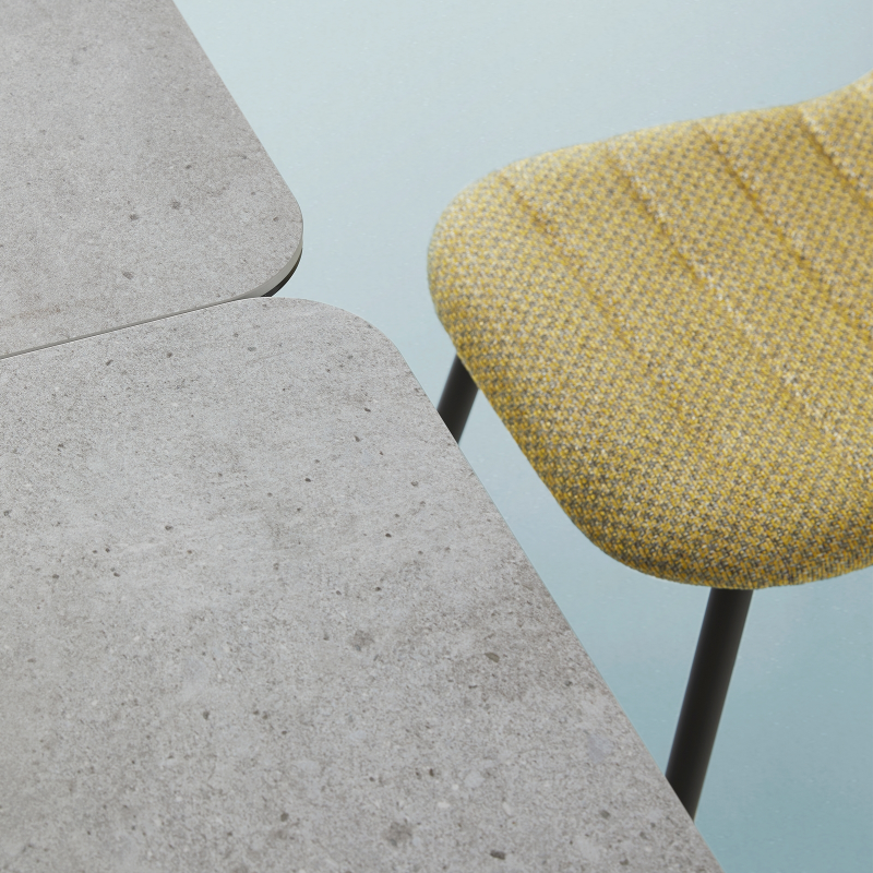 Table extensible en céramique grise moucheté - Pepper Mobliberica