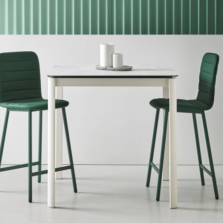 Table snack en céramique et pieds métal - Pepper Mobliberica