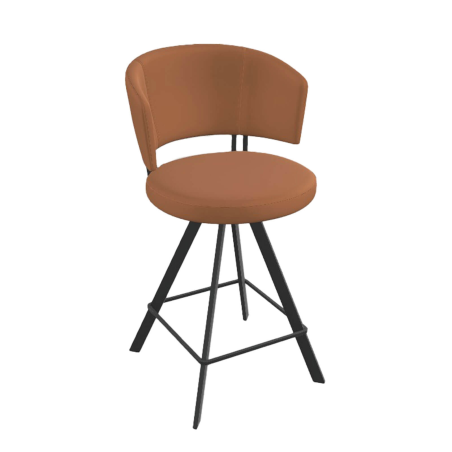 Tabouret snack en synthétique avec pieds métal