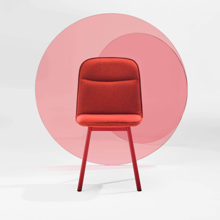 Chaise moderne en tissu et pieds métal - Köln Mobliberica