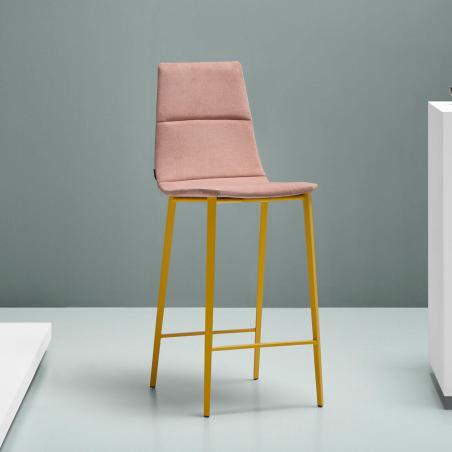 Tabouret snack assise matelassée en tissu - Salt Mobliberica