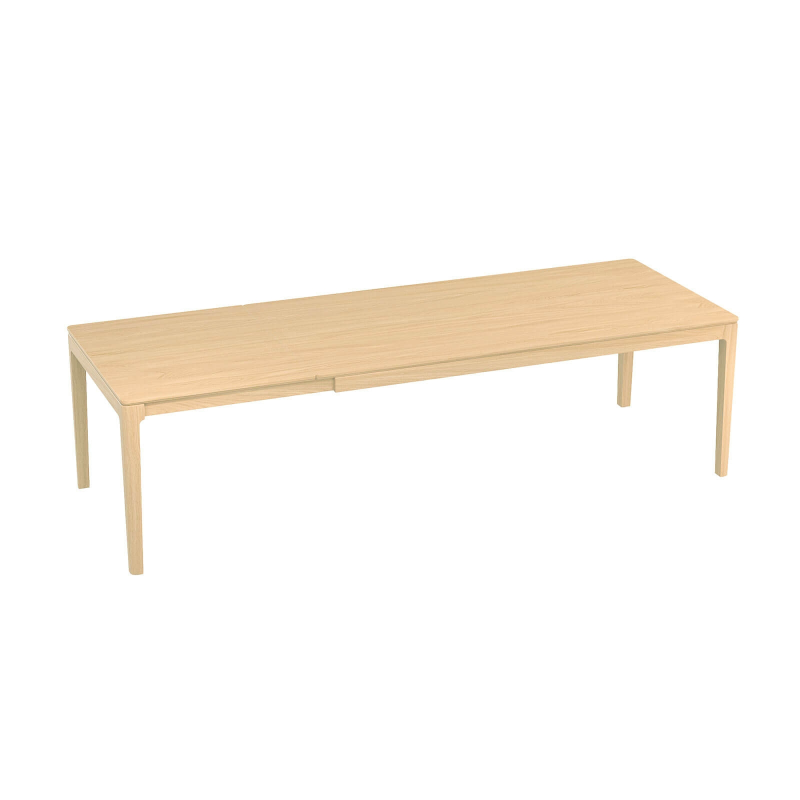 Table à manger rectangulaire en bois avec allonges - Fiera