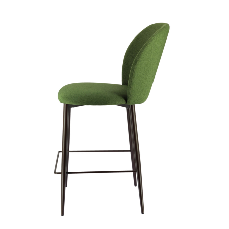 Tabouret snack en tissu avec pieds en métal - Odette