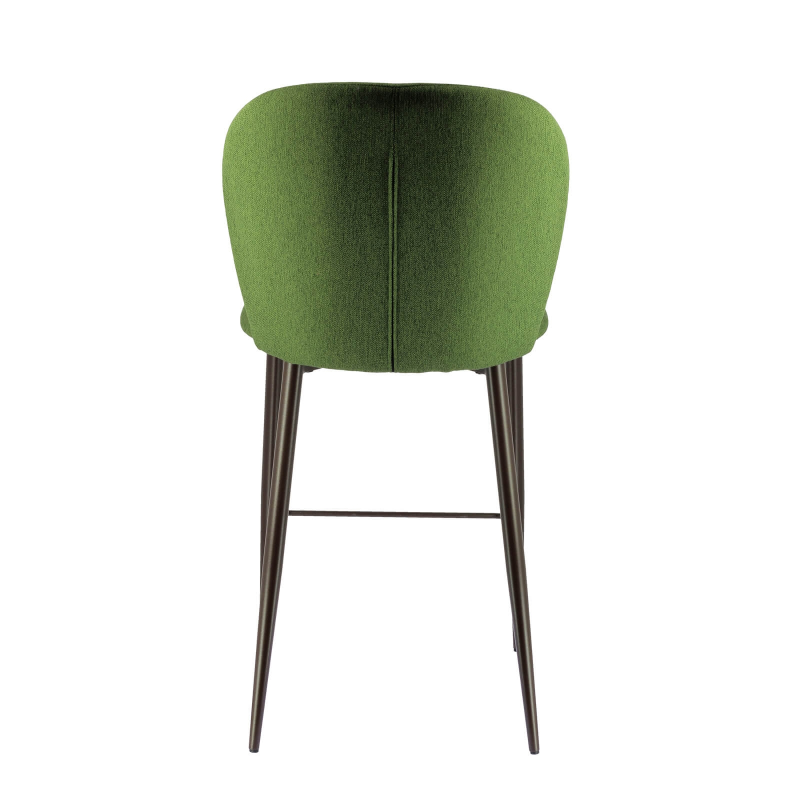 Tabouret hauteur 65 cm en tissu avec pieds en métal - Odette