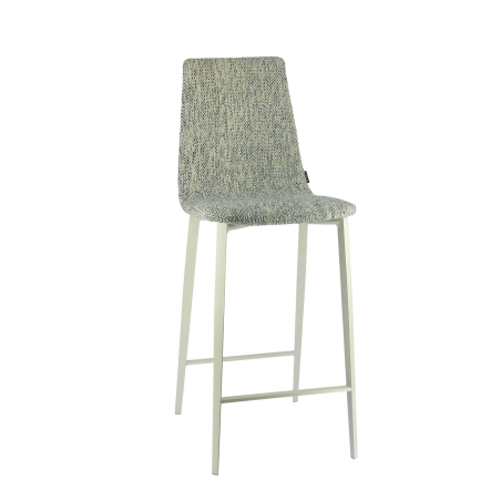 Tabouret snack coque en tissu et pieds en métal - Salt Mobliberica