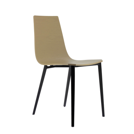 Chaise moderne en bois et pieds en métal - Salt Mobliberica