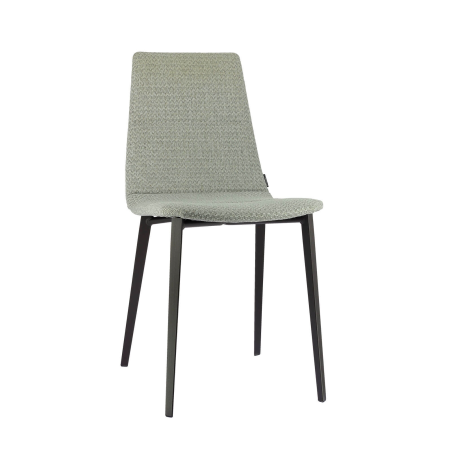 Chaise moderne avec coque tapissée en tissu - Salt