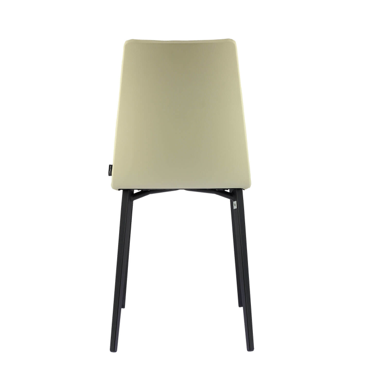 Chaise avec coque matelassée en simili et pieds métal- Salt Mobliberica®