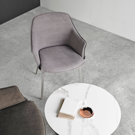 Fauteuil moderne en tissu avec pieds en métal - Kedua Mobliberica®