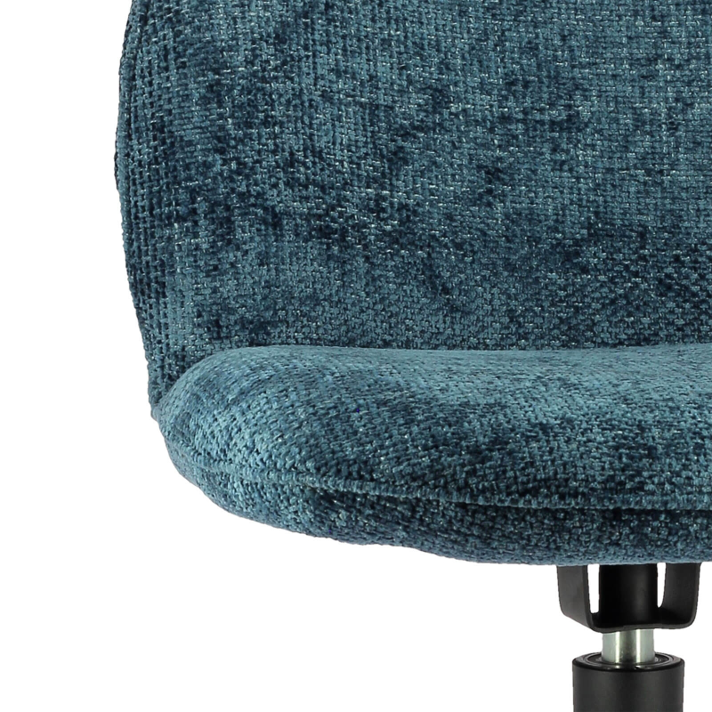 Chaise pivotante en tissu avec pieds en métal - Rosa