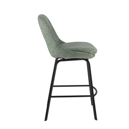 Tabouret haut en tissu avec pieds en métal - Olivier