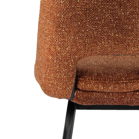 Tabouret snack en tissu avec pieds en métal - Olivier