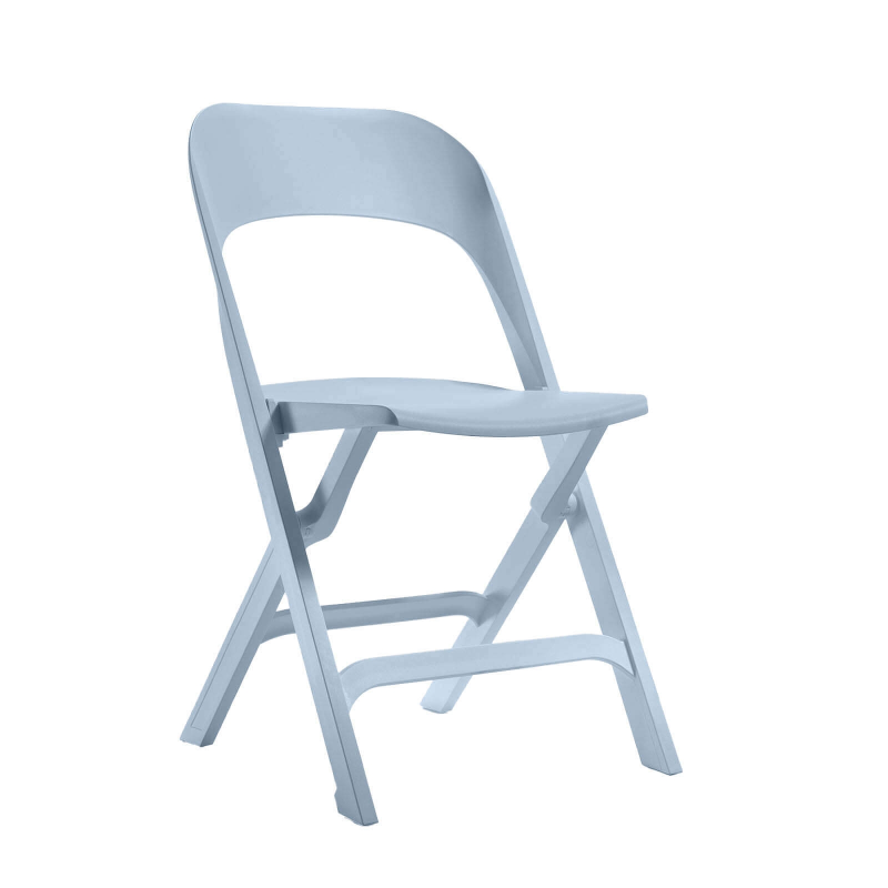 Chaise de jardin pliante en polypropylène bleu - Flap