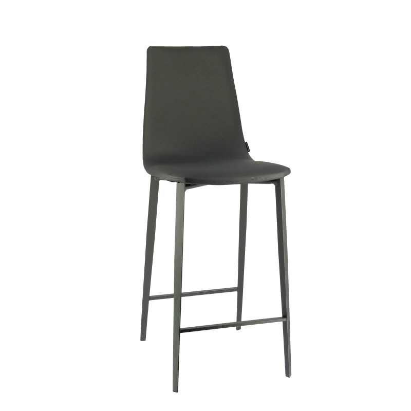 Tabouret snack coque en simili et pieds en métal - Salt Mobliberica®
