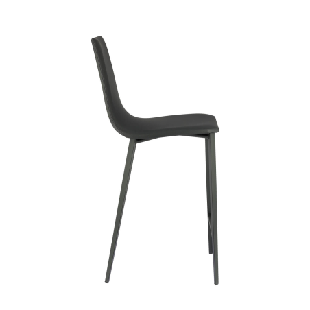 Tabouret snack coque en simili et pieds en métal - Salt Mobliberica®