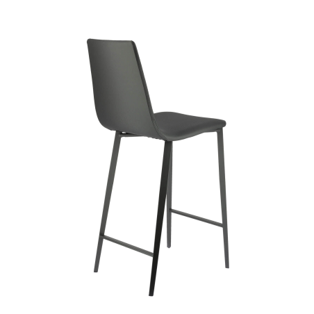 Tabouret snack coque en simili et pieds en métal - Salt Mobliberica®