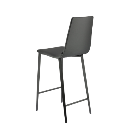 Tabouret snack coque en simili et pieds en métal - Salt Mobliberica®