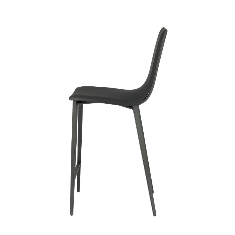 Tabouret snack coque en simili et pieds en métal - Salt Mobliberica®